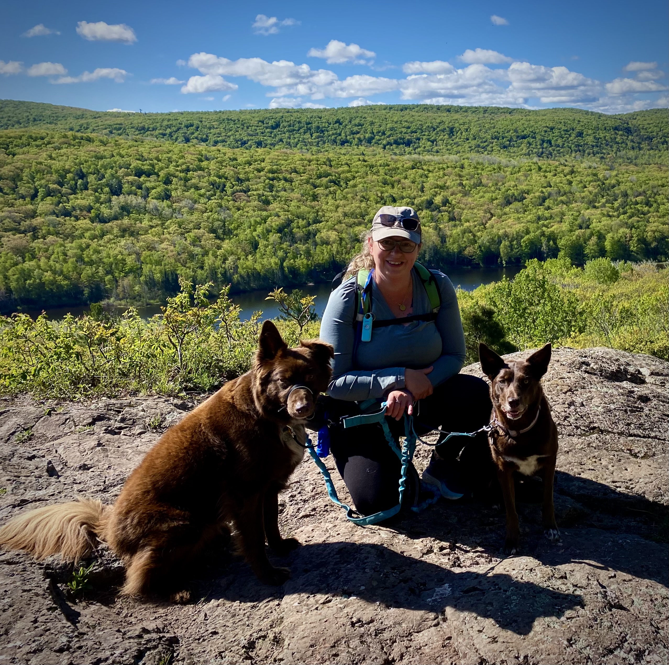 DeEtta with Abby and Bruno